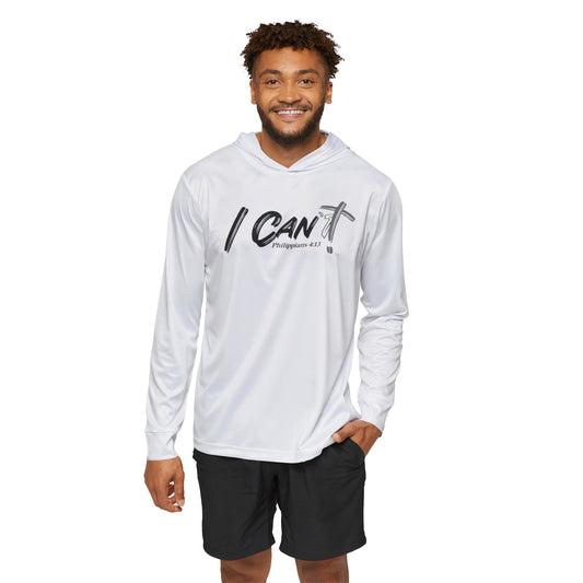 I Can't Classic * Men's White Warmup Hoodie
