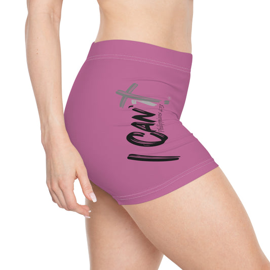 I Can't Classic~~Women's Workout Shorts Pink