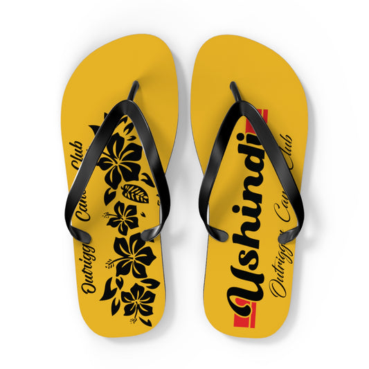 Ushindi Canoe Club~~Flip Flops Yellow