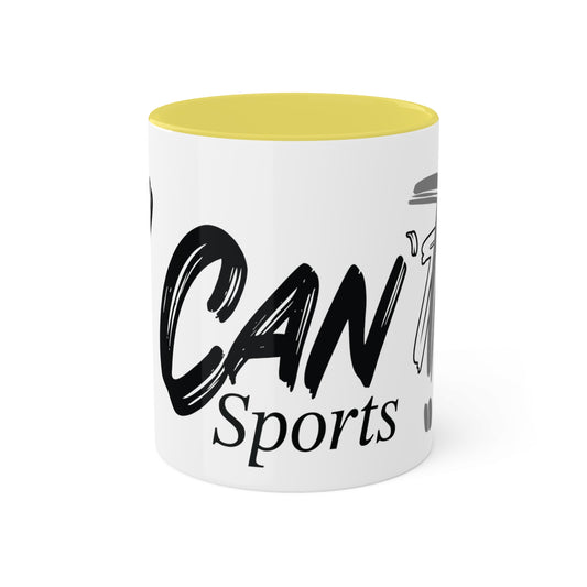 I Can't Sports * Yellow Mug, 11oz