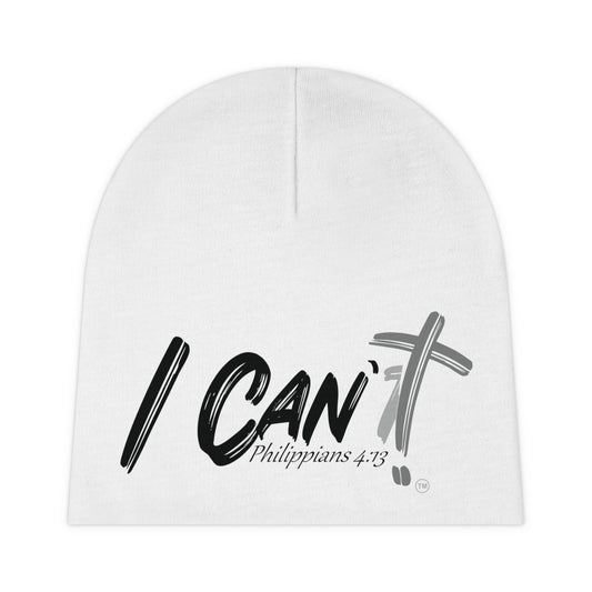 I Can't Classic~~White Baby Beanie